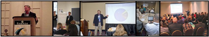 Shots of Marc A. Pitman speaking before a crowd